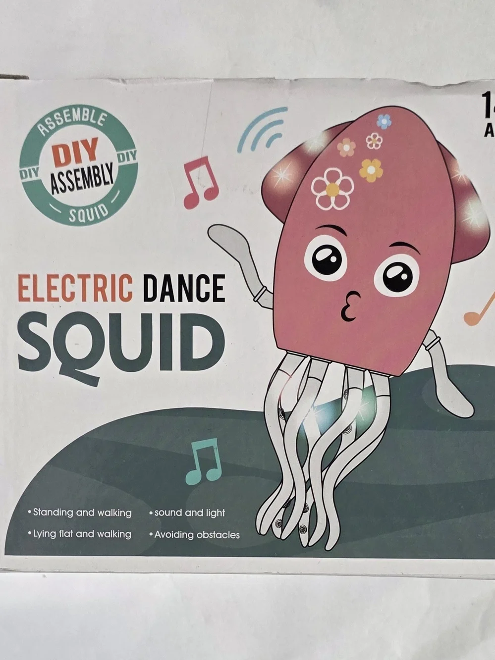 Pink Electric Dancing Squid Octopus Toy with Music with Auto Obstacle Avoidance